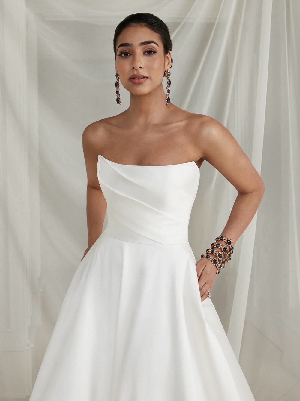 Justin Alexander Strapless Wedding Dress